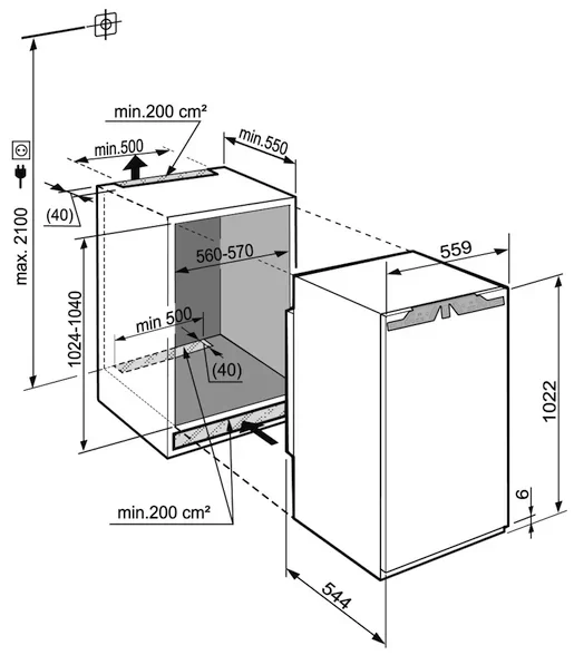 Встраиваемый холодильник Liebherr IK 1950 Premium
