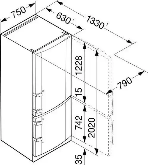 Холодильник Liebherr CBNesf 5133