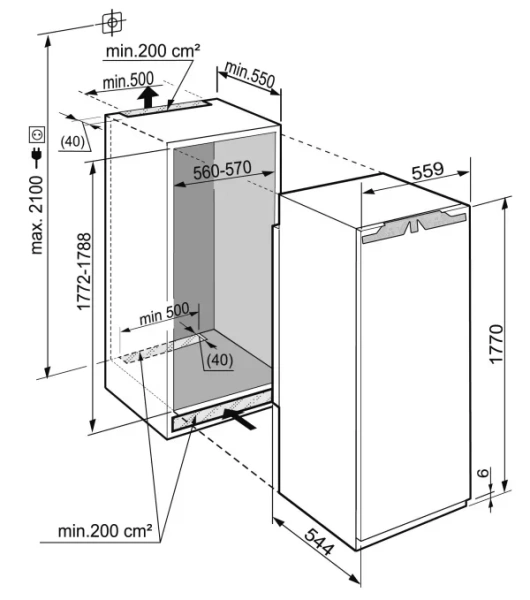 Встраиваемый холодильник Liebherr IKBP 3550 Premium
