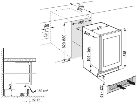 Встраиваемый винный шкаф Liebherr UWpri 3662 Vinidor Selection
