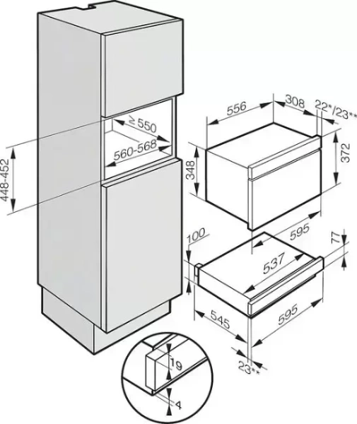 Встраиваемый подогреватель Miele EGW 3060-10
