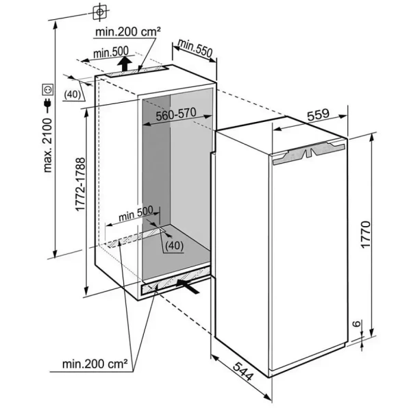 Встраиваемый холодильник Liebherr IKB 1910 Comfort