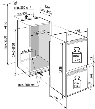 Встраиваемый холодильник Liebherr ICNd 5603