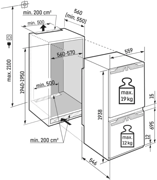 Встраиваемый холодильник Liebherr ICNd 5603