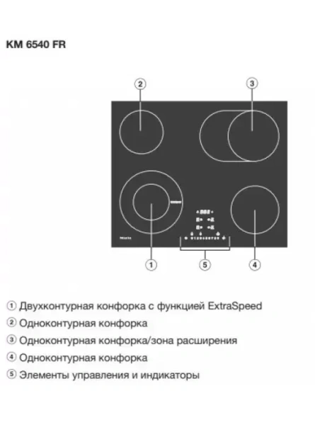 Варочная панель Miele KM 6540 FR