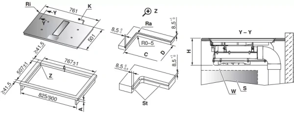 Варочная панель с вытяжкой V-ZUG CombiCookTop V4000 I804 CCT4T-31096