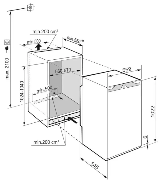 Встраиваемый холодильник Liebherr IRe 4021 Plus