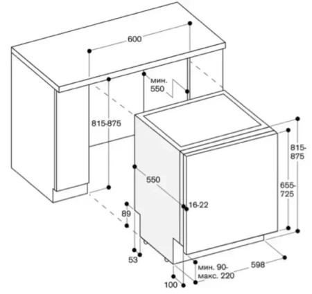 Встраиваемая посудомоечная машина Gaggenau DF 260-163