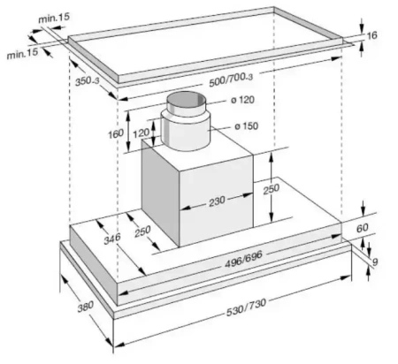 Встраиваемая вытяжка Gaggenau AH 273-170