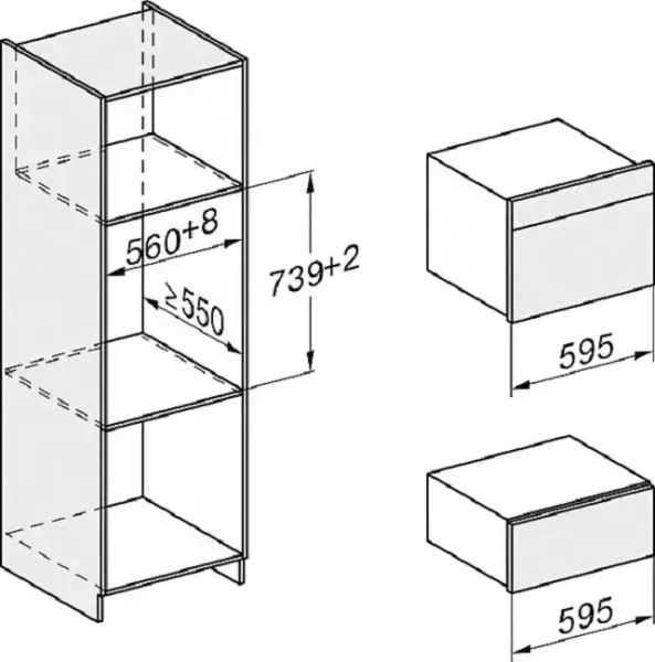 Встраиваемая пароварка с СВЧ Miele DGM7840 OBSW