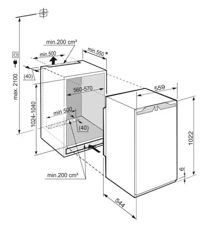Встраиваемый холодильник Liebherr IK 1960