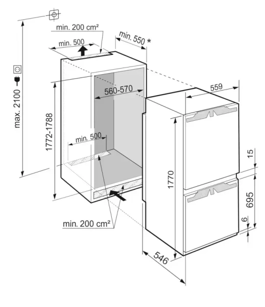 Встраиваемый холодильник Liebherr ICe 5103 Pure