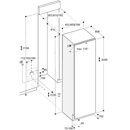 Встраиваемый морозильник Gaggenau RF 461-301