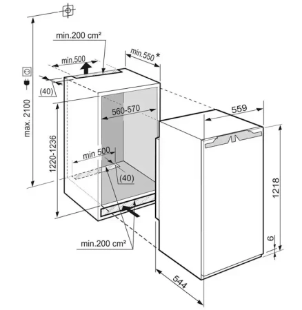Встраиваемый холодильник Liebherr IKP 2364