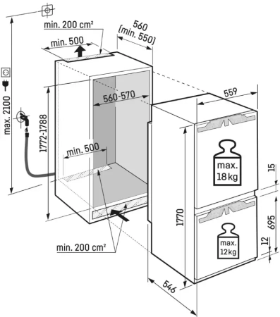 Встраиваемый холодильник Liebherr ICNbsci 5173 Peak