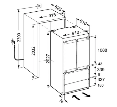 Встраиваемый холодильник Liebherr ECBN 6256 Premium Plus