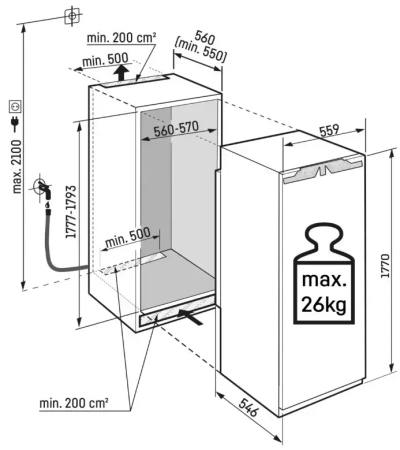 Встраиваемый холодильник Liebherr IRBAc 5190 Peak