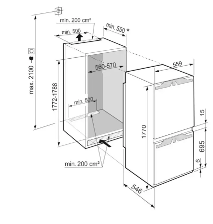 Встраиваемый холодильник Liebherr ICBNe 5123 Plus