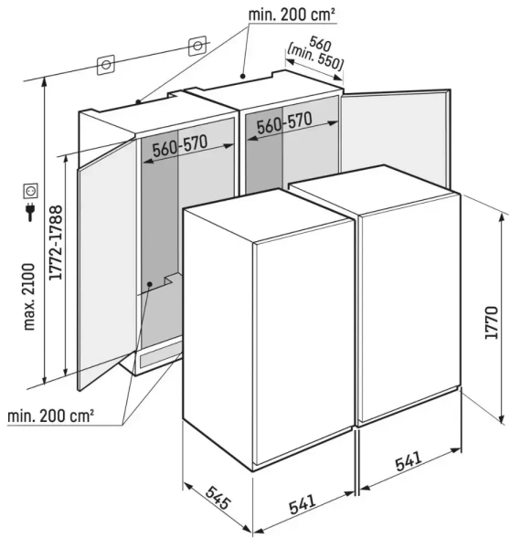 Встраиваемый холодильник Liebherr IXRFS 5125 Plus BioFresh NoFrost