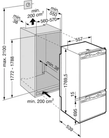 Холодильник Liebherr ICN 3056 Premium NoFrost