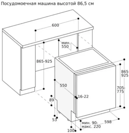 Встраиваемая посудомоечная машина Gaggenau DF481100