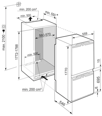 Встраиваемый холодильник Liebherr ICNf 5103 Pure