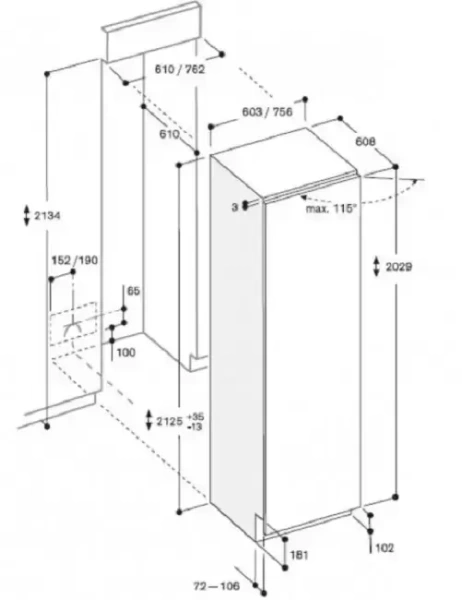 Встраиваемый холодильник Gaggenau RC 472-301