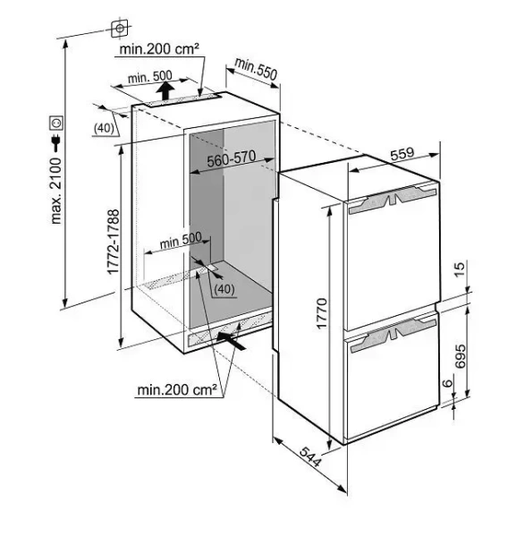 Встраиваемый холодильник Liebherr SICN 3356 Premium NoFrost