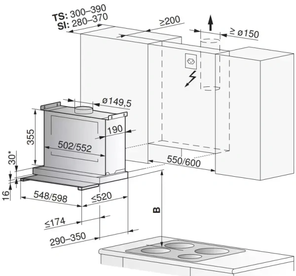 Встраиваемая вытяжка V-ZUG DFSG6c
