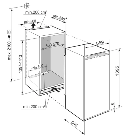 Встраиваемый холодильник Liebherr IRe 4520 Plus