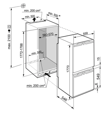 Встраиваемый холодильник Liebherr ICBb 5152
