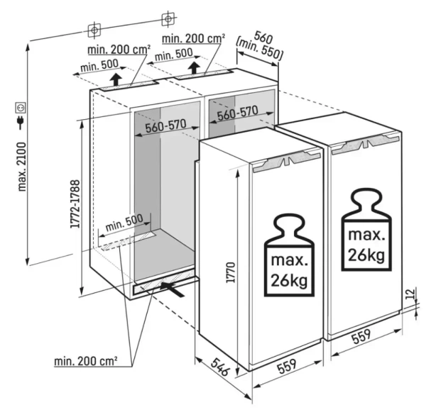 Встраиваемый холодильник Liebherr IXRF 5100 Pure NoFrost