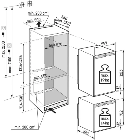 Встраиваемый холодильник Liebherr IXRF 5600 Pure NoFrost