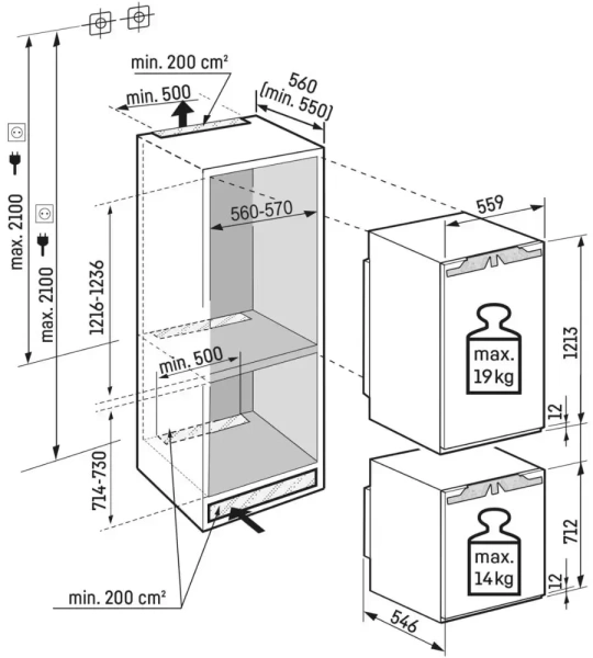 Встраиваемый холодильник Liebherr IXRF 5600 Pure NoFrost