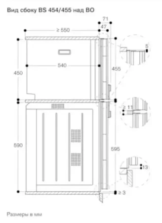 Комбинированный духовой шкаф-пароконвектомат Gaggenau BS455111
