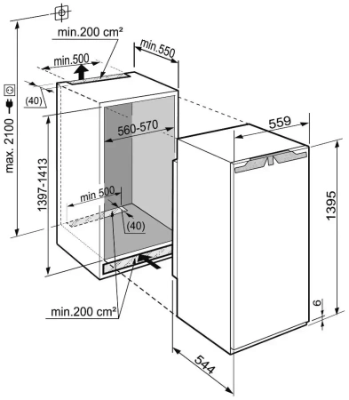 Встраиваемый холодильник Liebherr IK 2754 Premium