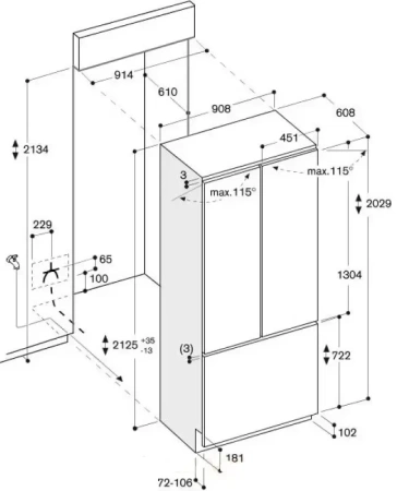 Встраиваемый холодильник Gaggenau RY 492-301