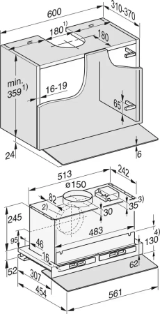 Встраиваемая вытяжка Miele DAS 4640