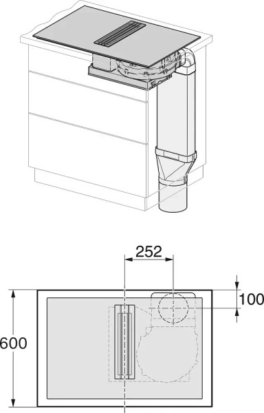 Индукционная варочная панель с вытяжкой Miele KMDA 7634 FR