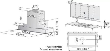 Встраиваемая вытяжка V-ZUG AiroClearCabinet V4000 AE4T-64009