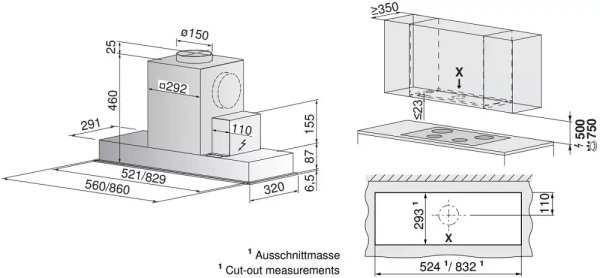 Встраиваемая вытяжка V-ZUG AiroClearCabinet V4000 AE4T-64009